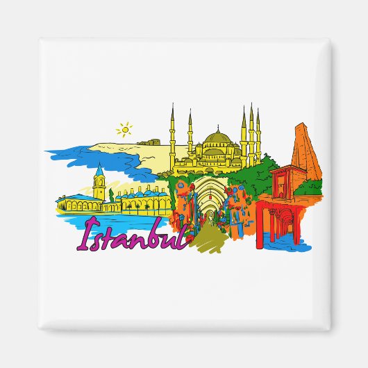 イスタンブール – Turkey.png マグネット (正面)