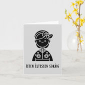 イステン・エルテッセン・ソカイグ、ハンガリー誕生日 カード (黄色い花)