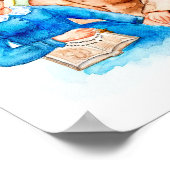 イストズゼリー&ルイマーティンウォーターカラーアートプリント ポスター (角)