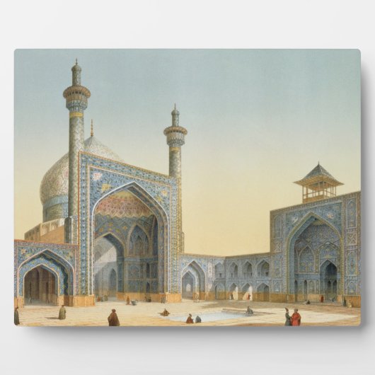 イスファのメスジド・イ・シャーの中庭の眺め フォトプラーク (正面)