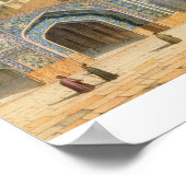 イスファのメスジド・イ・シャーの中庭の眺め ポスター (角)