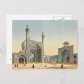 イスファのメスジド・イ・シャーの中庭の眺め ポストカード (正面/裏面)