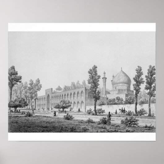 イスファハのマドラサ・イ・マスジド・イ・シャー・スルタン・フセイン ポスター (正面)