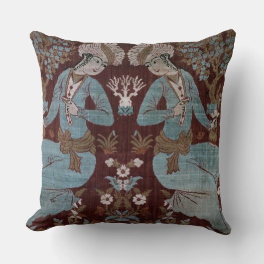 イスファハンのスタイルのパネル、ペルシャ語、17世紀(絹) クッション (正面)