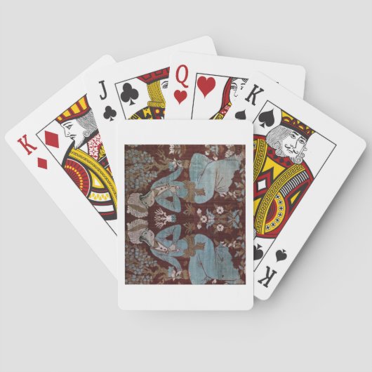 イスファハンスタイルパネル17世紀(絹) トランプ (裏面)