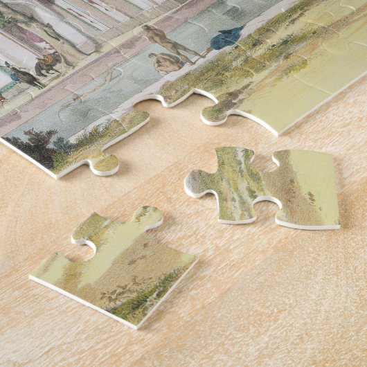 イスファハン、ペルシャのプレートのTcharバッグの宮殿 ジグソーパズル (側面)