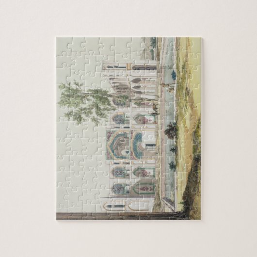 イスファハン、ペルシャのプレートのTcharバッグの宮殿 ジグソーパズル (縦)