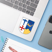 イスホジの市町村の紋章 シール (ノートパソコンとiPhone)