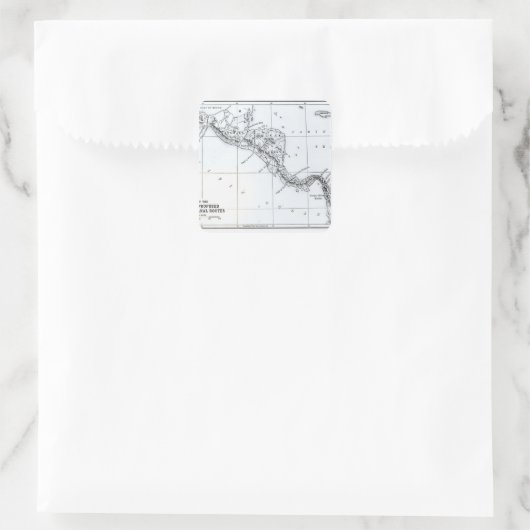 イスミアン運河ルートの提案をマップ スクエアシール (バッグ)