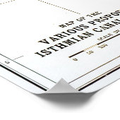 イスミアン運河ルートの提案をマップ ポスター (角)