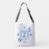 イスラエエレガントルファッションバッグとイスラエル国旗 クロスボディバッグ (裏面)