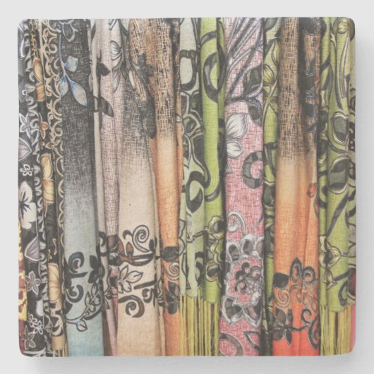 イスラエカラフルル広場コースターからのスカーブテクスチャ ストーンコースター (正面)