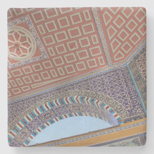 イスラエカラフルル・スクエア・コースターのテクスチャ ストーンコースター (正面)