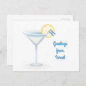 イスラエルからの挨拶カクテルホリデー葉書 シーズンポストカード (正面/裏面)