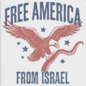 イスラエルからアメリカを解放せよ シール (正面)