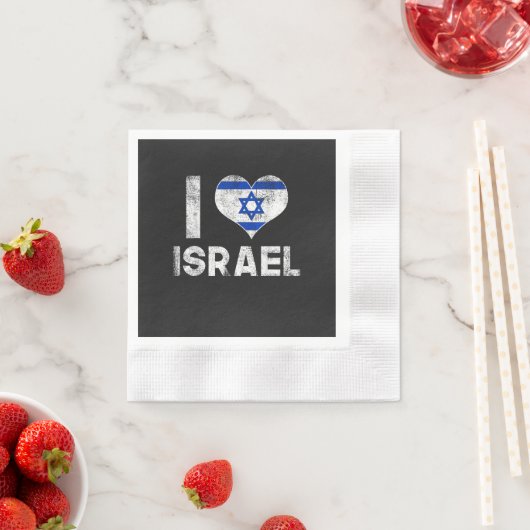 イスラエルが好き 縁ありカクテルナプキン (インサイチュ)