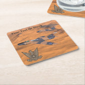 イスラエルすごいのマイステール砂漠 スクエアペーパーコースター (アングル)