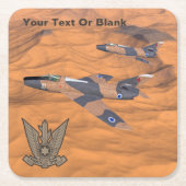 イスラエルすごいのマイステール砂漠 スクエアペーパーコースター (正面)