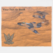 イスラエルすごいのマイステール砂漠 フリースブランケット (正面(横))