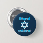 イスラエルで立つ – FULL - Magen David 缶バッジ (正面&裏面)