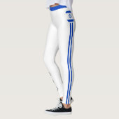 イスラエルとイスラエル国旗ファッション、旅行/スポーツファンレッグ レギンス (左)