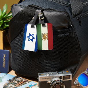 イスラエルとイランの国旗の旅 ラゲッジタグ