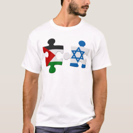 イスラエルとパレスチナ紛争国旗のパズルTシャツ Tシャツ