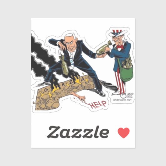 イスラエルと統一された州ジェノサイドのステッカー シール (シート)