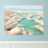 イスラエルにある死海 キャンバスプリント (インサイチュ (ウッドフロア))