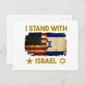 イスラエルに賛同するTシャツ アメリカ シーズンポストカード (正面/裏面)