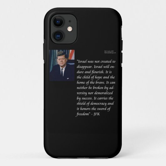 イスラエルに関するJFKの有名な引用 Case-Mate iPhoneケース (裏面)