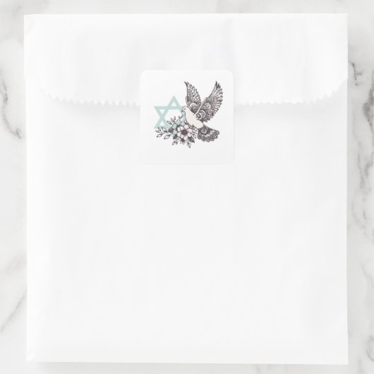 イスラエルのために平和を求める スクエアシール (バッグ)