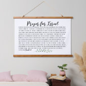 イスラエルのためのイザヤ62聖句祈りの言葉 吊り下げ型タペストリー (寝室)