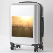 イスラエルのアガモンハフラ湖で鶴の鳥の群れ シール (スーツケース)