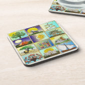 イスラエルのアートパネルのユダヤ民族12族 コースター (左側)