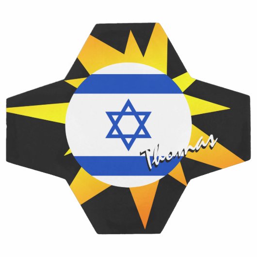 イスラエルのサッカー・イスラエル国旗/バン サッカーボール (フラット)