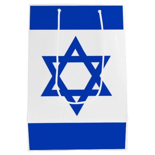 イスラエルのダビデの星 ミディアムペーパーバッグ (裏面)