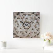 イスラエルのダビデ彫刻の旧星 スクエア壁時計 (ホーム)