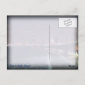 イスラエルのテルアビブの夜 ポストカード (裏面)