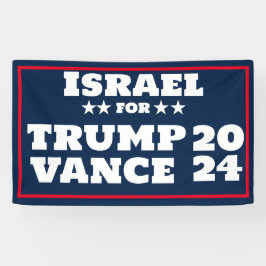 イスラエルのトランプVance 2024バナー 横断幕