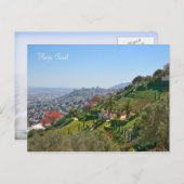 イスラエルのハイファのバハイ庭園 ポストカード (正面/裏面)