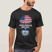 イスラエルのルーツ国旗イスラエルの部屋で栽培されたアメリカ人 Tシャツ (正面)