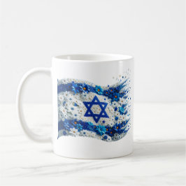 イスラエルの人々の旗が花で咲き誇るマグカップ コーヒーマグカップ