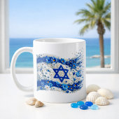 イスラエルの人々の旗が花で咲き誇るマグカップ コーヒーマグカップ