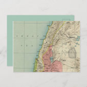 イスラエルの優れたヴィンテージマップ ポストカード (正面/裏面)