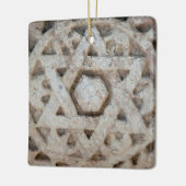 イスラエルの古いダビデの星の彫刻 セラミックオーナメント (左)
