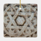 イスラエルの古いダビデの星の彫刻 セラミックオーナメント (裏面)