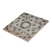 イスラエルの古いダビデの星の彫刻 タイル (側面)