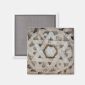 イスラエルの古いダビデの星の彫刻 マグネット (正面/裏面)