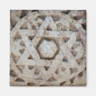 イスラエルの古いダビデの星の彫刻 マグネット